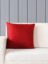Ajrakh Modal Silk Cushion Cover Red White Dots 18x18 - Eyaas